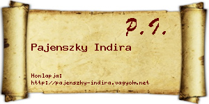 Pajenszky Indira névjegykártya